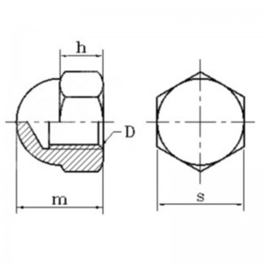 صواميل ذات غطاء سداسي