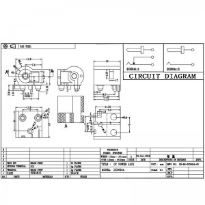 DC Socket DC-0004A ، مقبس الأجهزة المنزلية الصغيرة لنوبات المياه ، اثنان-مقبس شحن جبل السطح مع عمود تحديد المواقع