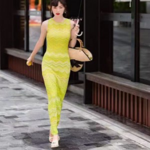 الصيف متماسكة جولة الرقبة طويلة الأكمام الداخلية من كارديجان ، الخامس-مجموعة ملابس مخططة طويلة بلا أكمام