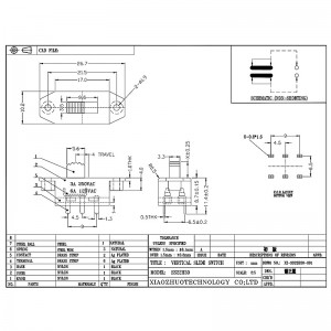 Slide Switch SS22H32 تبديل تيار مرتفع ، المعدات الصناعية للأجهزة المنزلية ، سحب السيارات-التبديل خارج