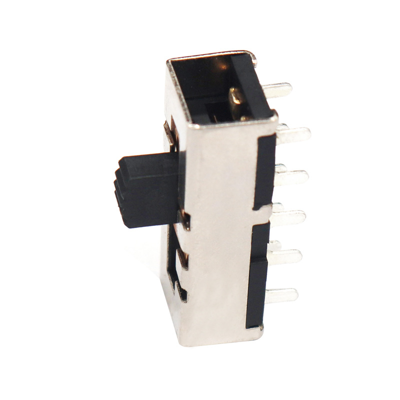 Slide Switch SS24H25 بدون آذان ، دبابيس قصيرة ، سحب عمودي ، مفتاح الصوت الحالي العالي ، مفتاح إلكتروني للأجهزة المنزلية