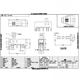 Slide Switch SS25D01 Double-الصف 12-دبوس انزلاق مفتاح المنتج الإلكترونية مفتاح الشريحة العمودي