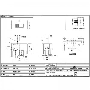 Slide Switch SS23D03 ، مزدوج-الصف الثامن-دبوس ثلاثة-الموضع ، مفتاح التبديل المخصص مخصص مفتاح انزلاق صغير للأجهزة المنزلية