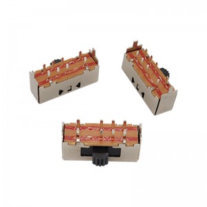 Slide Switch SK23H01 ثنائي القطب الصغير ثلاثة-الموقف الثاني-الصف الثامن-دبوس الجانب الأفقي-سحب 2P3T مفتاح الشريحة