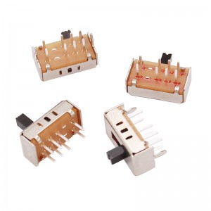 Slide Switch SS23D07 ، الجانب الأفقي-اسحب مفتاح الانزلاق ، مصباح أرضي ثلاثة-مفتاح الموضع ، مفتاح شريط الطاقة