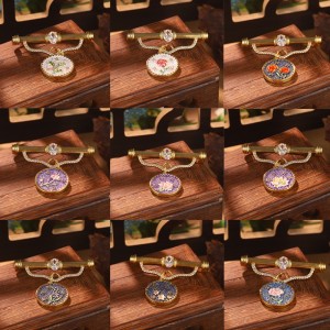 مجموعة المجوهرات الأزهار المعدنية