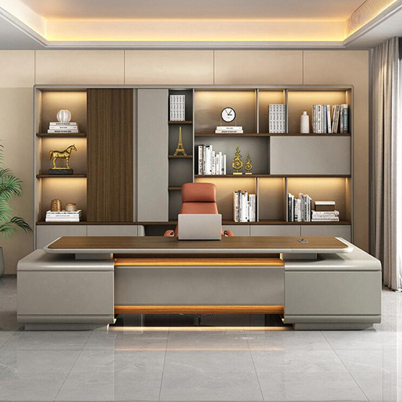 نموذج DBT008 المكتب التنفيذي، الرئيس/مكتب رئيس مجلس الإدارة، مكتب مدير كبير ممتاز مع مجموعة كراسي مكتب للمدير\مكتب